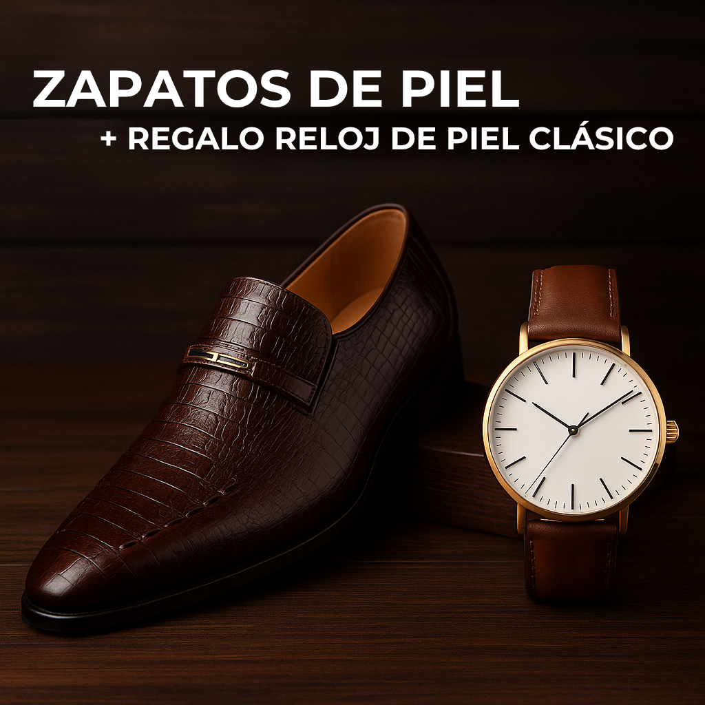 Krokodillen - Zapatos de piel cómodos y lujosos para hombre
